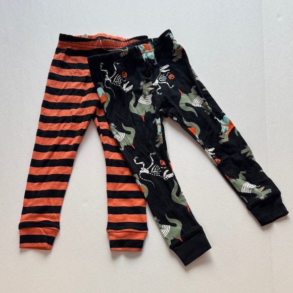 Carter's Other - Carter's Baby Toddler Orange Striped & Dinosaur Halloween Pajama Pants Size 18M